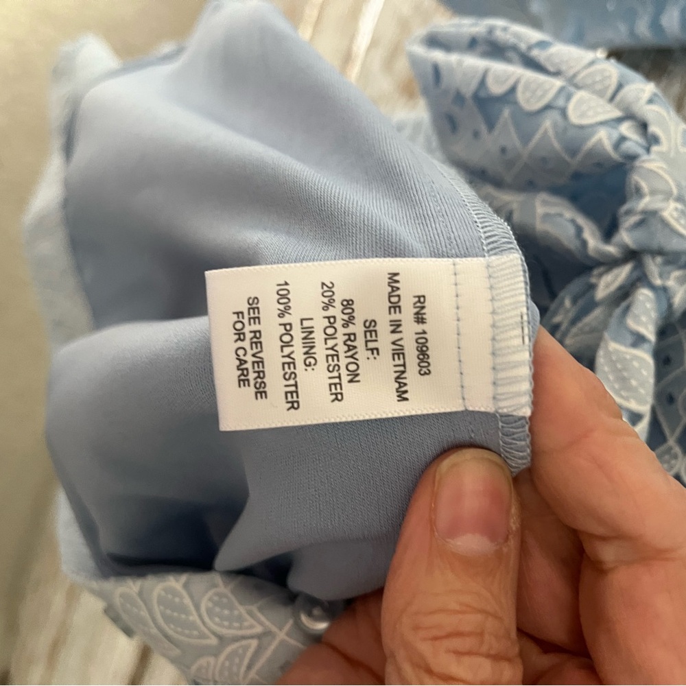 Rabbit Rabbit Rabbit Powder Blue Lace-Trim Dress - Picture 4 of 8